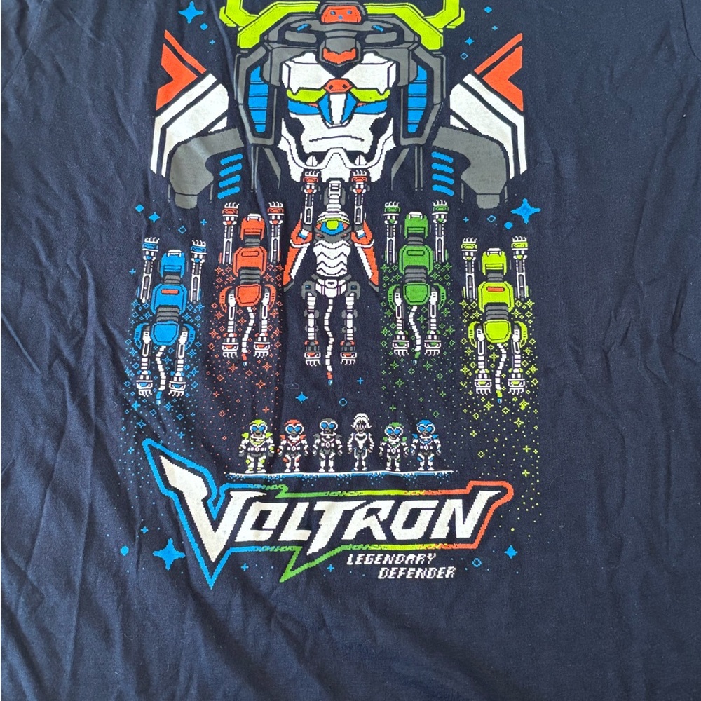 Voltron Lootwear Loot Crate Mens Large Navy Graphic T-Shirt